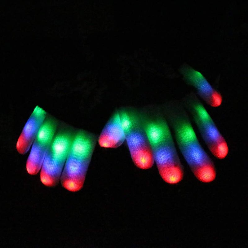 Luwint LED Colorful Flashing Finger Lighting Gloves, Glow Rave Cool Toys for Adult Teens - Image 4